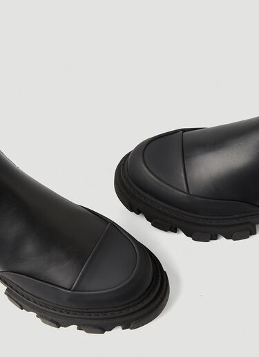 GANNI Leather Low Chelsea Boots Black gan0246120