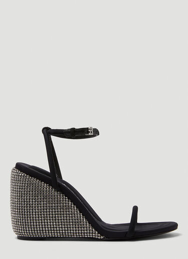Alexander Wang Dahlia Crystal Wedge Heels Black awg0249050