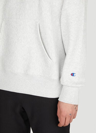 Logo Embroidered Hooded Sweatshirt Champion Logo Embroidered Hooded Sweatshirt Light Grey cha0152006