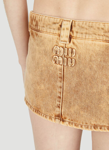 Miu Miu Patch Pocket Mini Skirt Brown miu0252021