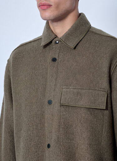 LN-CC® - Stone Island: Wool Shirt Jacket - Brown Stone Island Wool Shirt Jacket Brown sto0165099