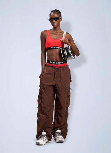 Palm Angels Classic Logo Sport Leggings Red pma0264247