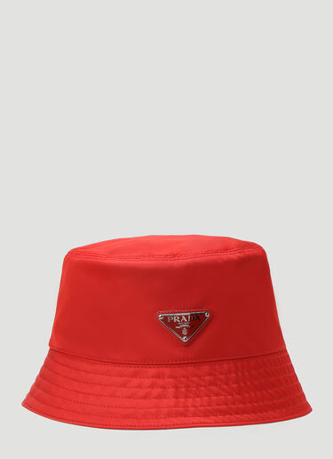 Prada Nylon Bucket Hat Red pra0143049