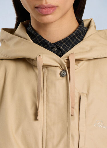 Palm Angels Palm Sway Loose Windbreaker Beige pma0266207