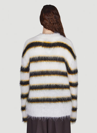 Marni Striped Crewneck Sweater White mni0249007
