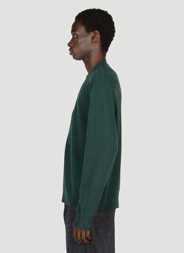 Face Patch Knit Cardigan Acne Studios Face Patch Knit Cardigan Green acn0153056