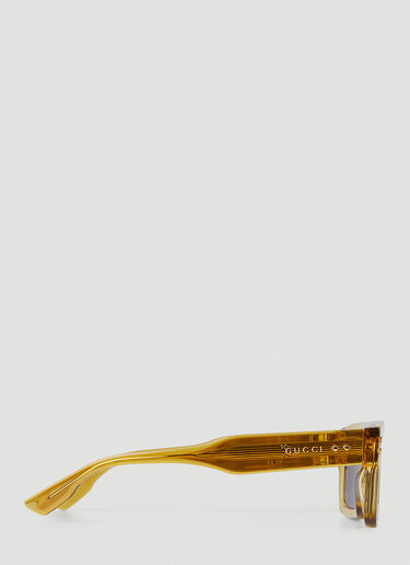 Gucci Two-Tone Square Frame Sunglasses Yellow guc0148005