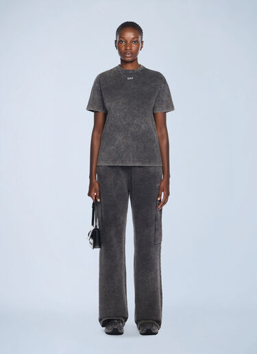 Off-White Check Flan Arrow Logo T-Shirt Black ofw0262068