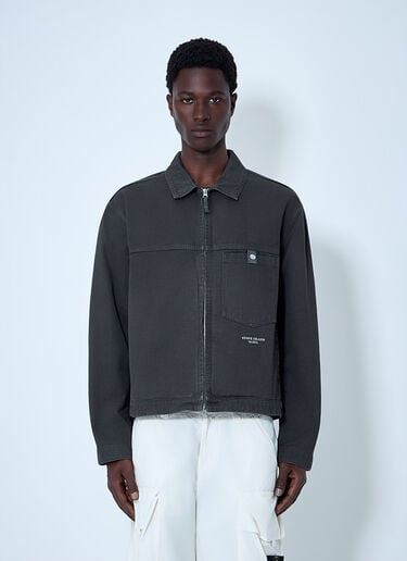 Zip-Front Cotton Jacket Stone Island Zip-Front Cotton Jacket Grey sto0164069