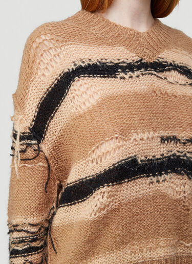 Acne Studios Keren Striped Sweater Brown acn0244004