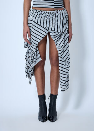 Vaquera Striped Jersey Skirt Grey vaq0264004