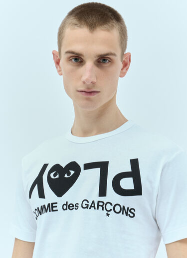 Comme Des Garçons PLAY ロゴプリントTシャツ  ホワイト cpl0355008