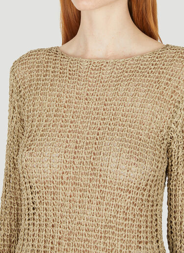 TheOpen Product Flower Patch Knit Sweater Beige top0248004