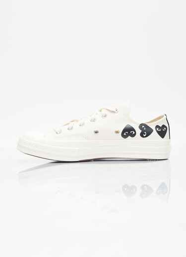 Comme des Garçons PLAY x Converse 멀티하트 척 70 스니커즈 화이트 cpc0355006