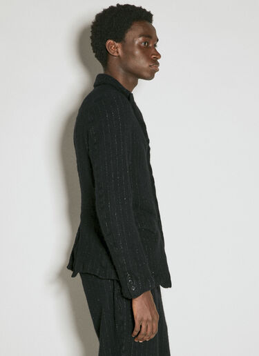 Lamé Pinstripe Blazer Comme des Garçons Homme Plus Lamé Pinstripe Blazer Black hpl0154007