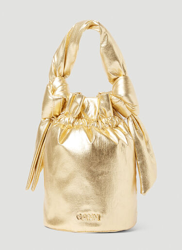 GANNI Occasion Knot Handbag Gold gan0253046