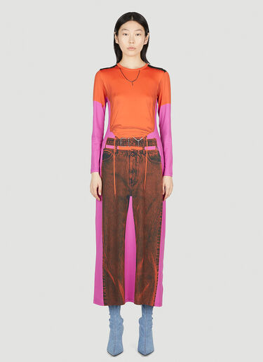 Y/Project x Jean Paul Gaultier Trompe L'Oeil Belt Denim Dress Orange jpg0252004