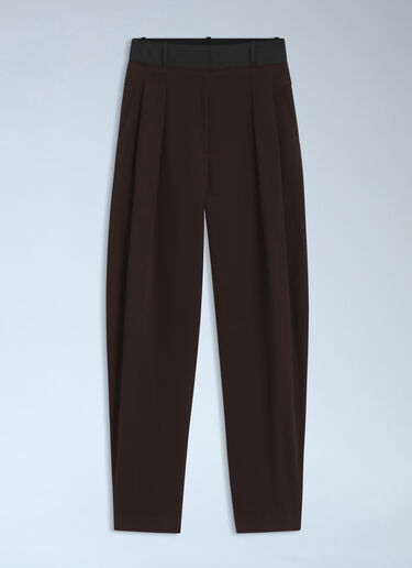 LN-CC® - HUGO x entire studios: Pleated Tailored Trousers - Brown HUGO x entire studios Pleated Tailored Trousers Brown hgb0266055