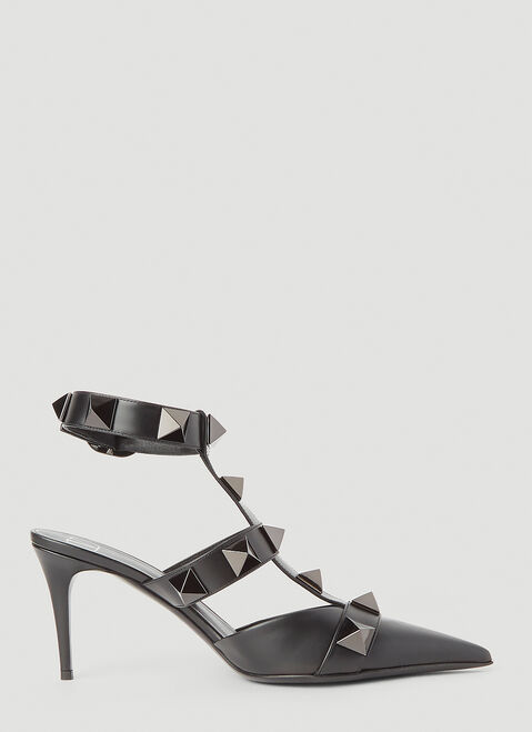 Valentino Roman Stud Heeled Pumps Black val0248017