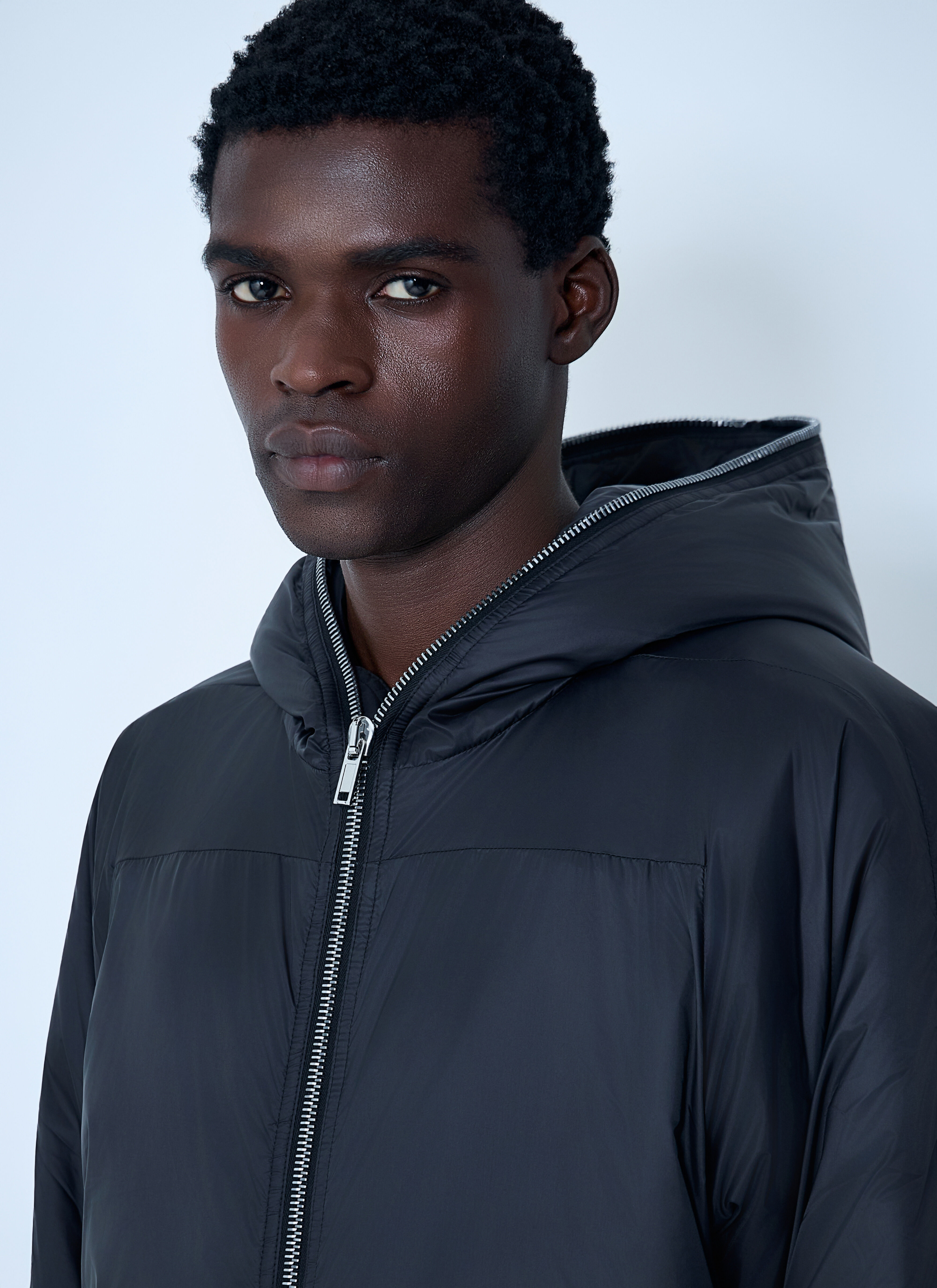 Rick Owens DRKSHDW Men's' Sealed Winbreaker Jacket in Black | LN-CC®