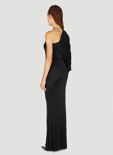 Saint Laurent Draped Maxi Dress Black sla0251036