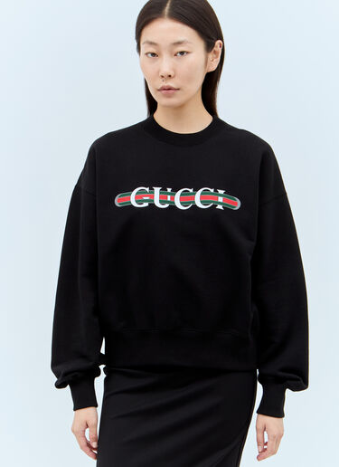Gucci Logo Print Sweatshirt Black guc0257011