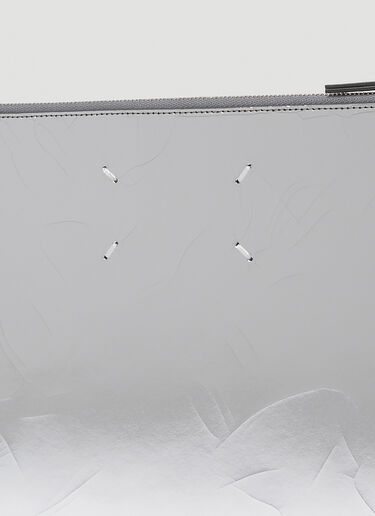 Maison Margiela Four Stitch Metallic Pouch Silver mla0149005