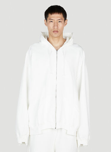 VETEMENTS Zip Hooded Sweatshirt White vet0151005