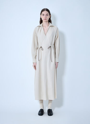Pedaggi Cotton Popeline Midi Dress Max Mara Pedaggi Cotton Popeline Midi Dress Beige max0264022