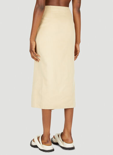 Nanushka Liza Draped Blanket Skirt Cream nan0249013