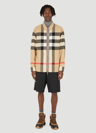 Burberry Hague Zip Front Overshirt Beige bur0147028