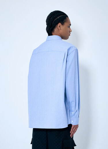 Gucci Embroidered Oxford Shirt Light Blue guc0159050