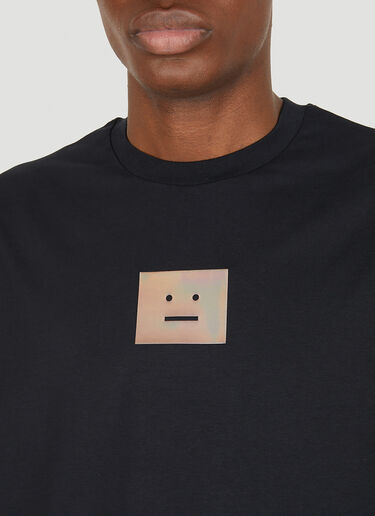 Acne Studios Face Patch T-Shirt Black acn0149044