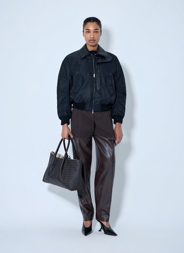 LN-CC® - Bottega Veneta: Quilted Collar Bomber Jacket - Black Bottega Veneta Quilted Collar Bomber Jacket Black bov0264047