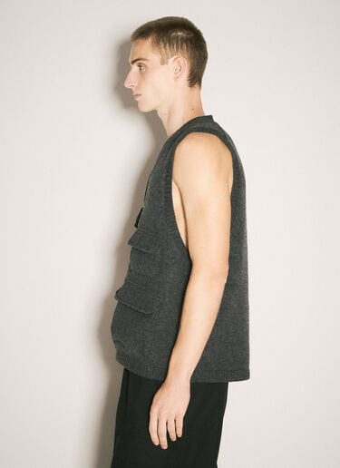Comme des Garçons Homme Wool Cargo Vest Grey cdh0158009