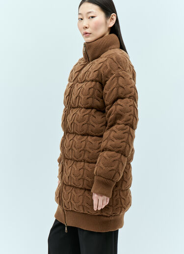 Max Mara Wool And Cashmere Down Jacket Brown max0254057