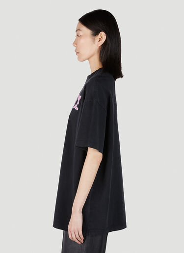 Versace 로고 프린트 티셔츠 블랙 vrs0251006