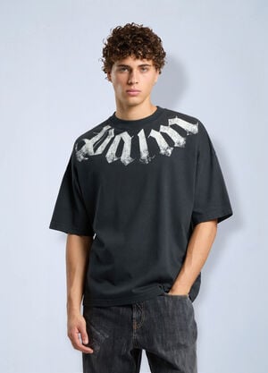 Palm Angels Big Neck Logo Loose Tee Black pma0166114