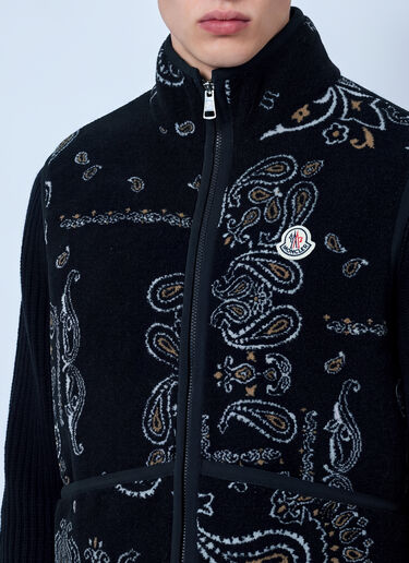 LN-CC® - Moncler: Reversible Paisley Print Padded Teddy Gilet - Dark Grey Moncler Reversible Paisley Print Padded Teddy Gilet Dark Grey mon0166008