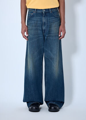 MM6 Maison Margiela Wide-Leg Denim Trousers Blue mmm0163019