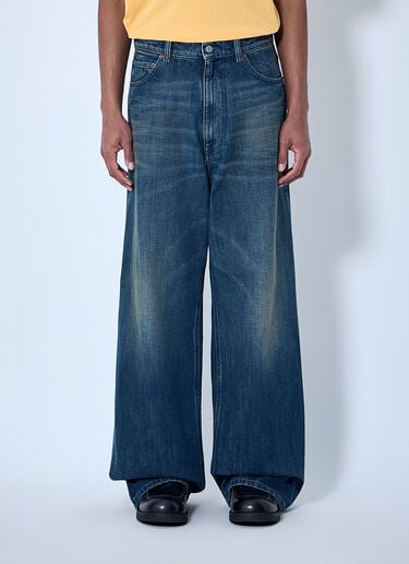 MM6 Maison Margiela Wide-Leg Denim Trousers Blue mmm0163019