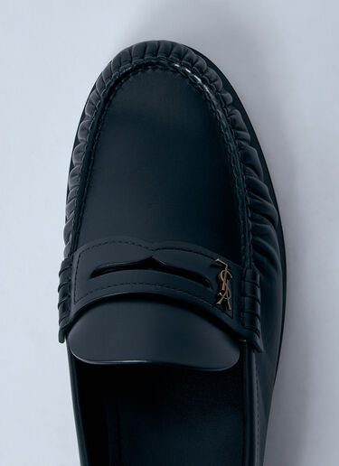 Saint Laurent Laurent Leather Loafers Black sla0260032