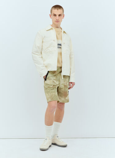 Stone Island Ghost Zip-Up Jacket Cream sto0156005