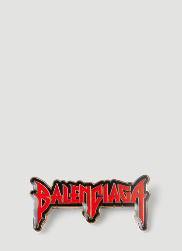 Balenciaga Goth Logo Brooch Red bal0252111