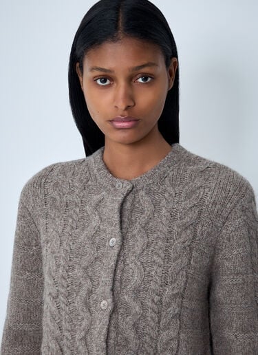 Acne Studios Cable Knit Cardigan Beige acn0262008