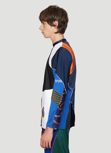 Ahluwalia Studio Coverstitch Patchwork Track Sweater Blue ahl0138004