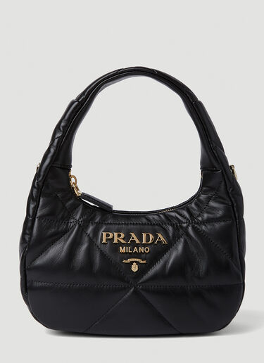 Prada Quilted Stitch Shoulder Bag Black pra0252022