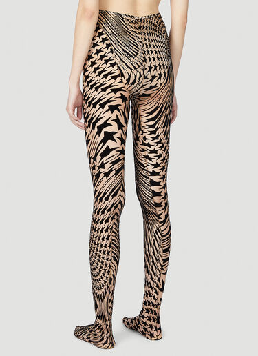 Mugler Graphic Print Tights Black mug0251046