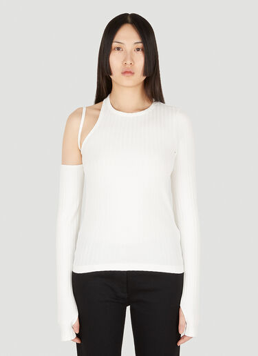 Helmut Lang Luxe Pima Long Sleeve Top White hlm0247020