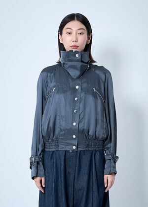 Dries Van Noten Satin Bomber Jacket Black dvn0260002